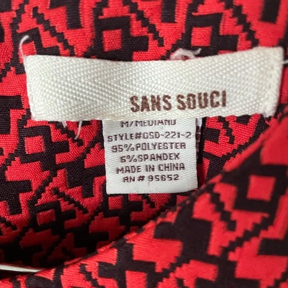 Sans Souci Dress Size Medium Burnt Orange and Black - Picture 2 of 8